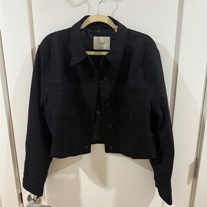 Wilfred Black Cropped Wool Jacket